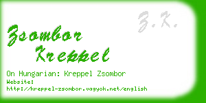 zsombor kreppel business card